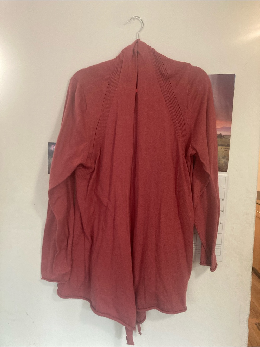 Jessica London Rust Red Open Front Cardigan
